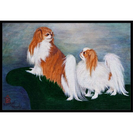 Carolines Treasures Japanese Chin Standing On My Tail Indoor and Outdoor Mat- 18 x 27 in. MH1059MAT